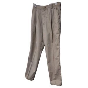 Vintage Wrangle Khaki Pants Women's 12x34 High Rise Tapered Pleated  Tan  Cotton
